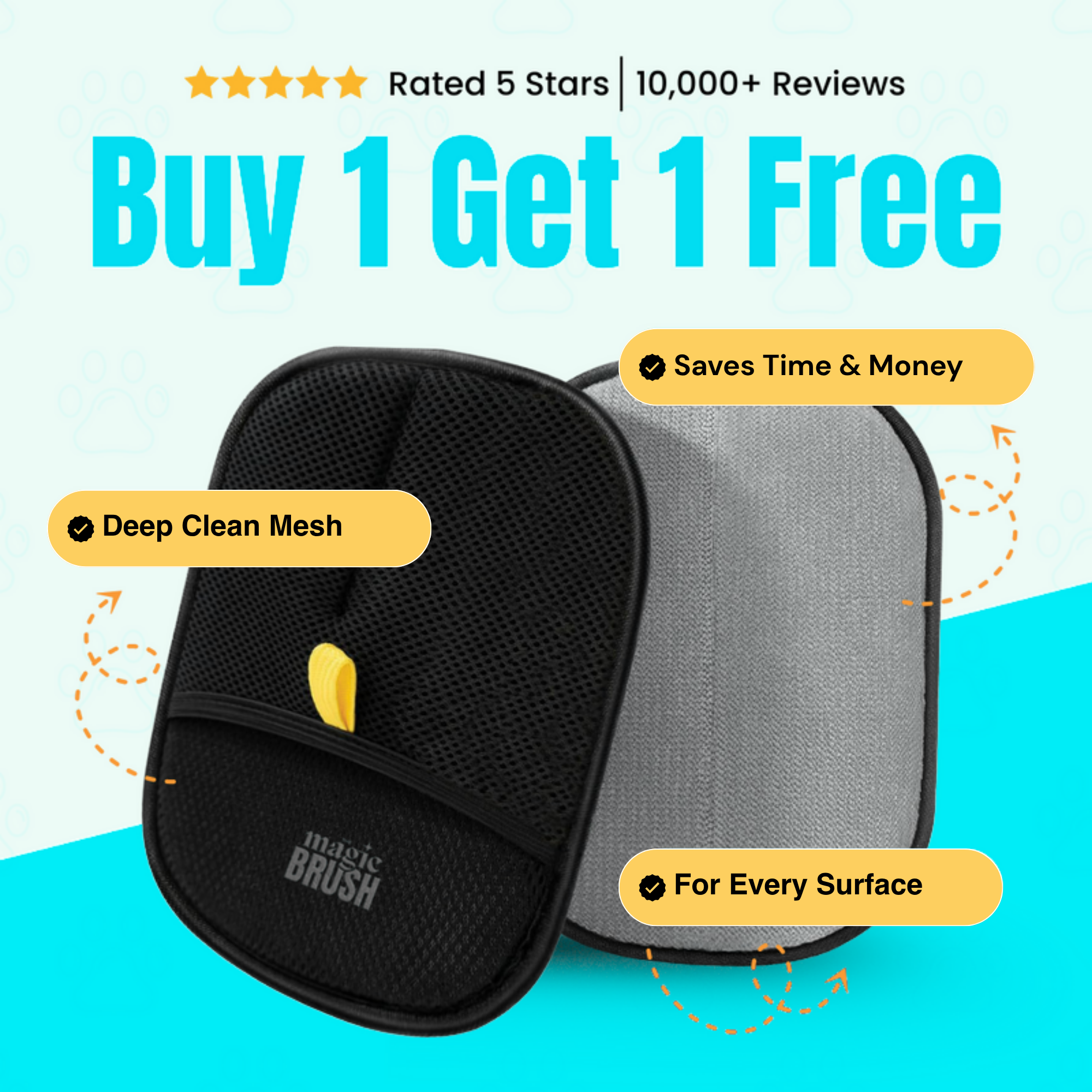 Flurry Mates™ - Pet Hair Removal Gloves Buy 1 Get 1 Free